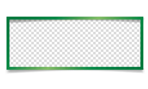 Grön Fotoram Med Transparent Plats För Ditt Designelement — Stock vektor