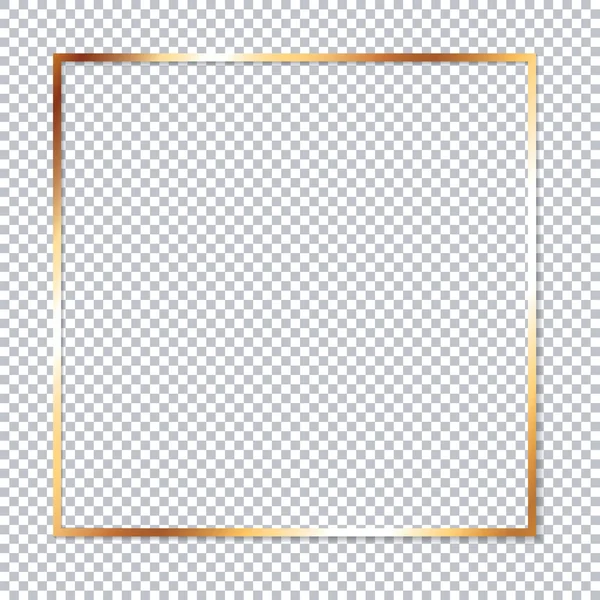 Golden Frame Transparent Background — Stock Vector