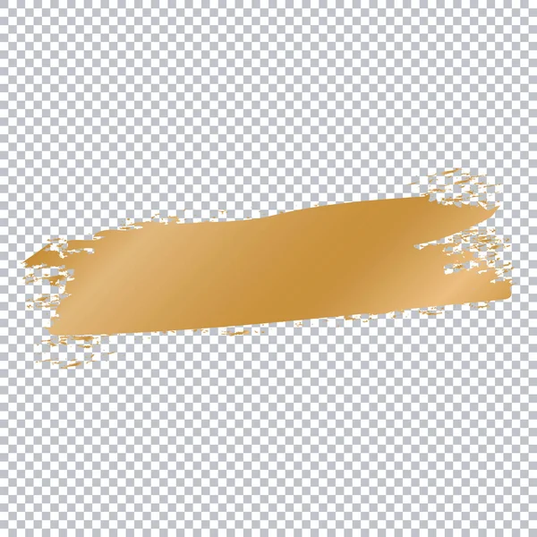 Banner Navidad Oro Pincel Pintado Sobre Fondo Transparente — Vector de stock