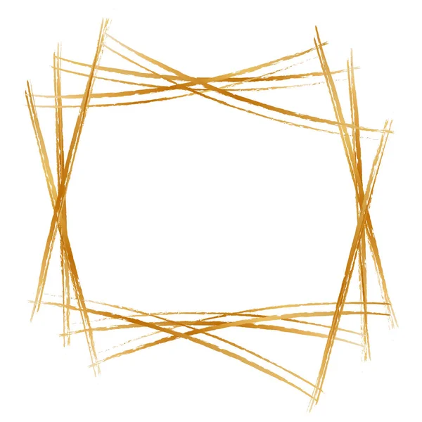Gold Weihnachtsbanner Pinsel Auf Transparentem Hintergrund — Stockvektor