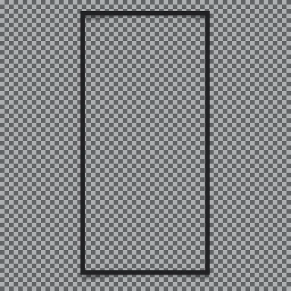 Cadre Bannière Noir Sur Fond Transparent — Image vectorielle