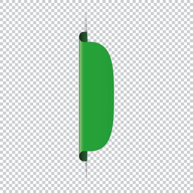 Şeffaf arkaplan üzerindeki her metin için yeşil yer imi pankartı