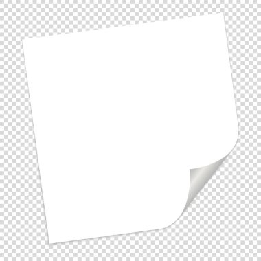 Şeffaf arkaplan üzerine beyaz not kağıtları