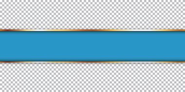 şeffaf arkaplanda mavi kurdele pankartı