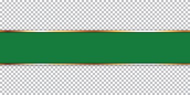 Şeffaf arkaplanda yeşil kurdele pankartı