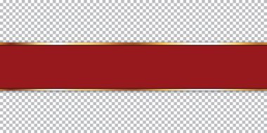 Şeffaf arkaplanda kırmızı kurdele pankartı