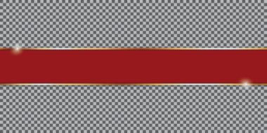 Şeffaf arkaplanda kırmızı kurdele pankartı