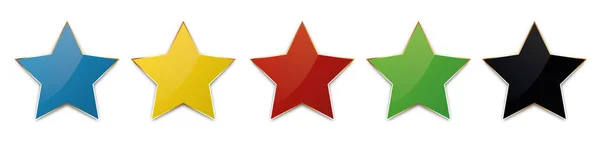 Κόκκινο Αστέρι Για Την Αξιολόγηση Του Προϊόντος Πελάτη — Διανυσματικό Αρχείο