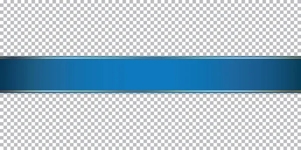 Modrá Stuha Banner Průhledném Pozadí — Stockový vektor