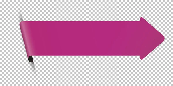 Lila Pfeil Lesezeichen Banner Für Jeden Text Auf Transparentem Hintergrund — Stockvektor