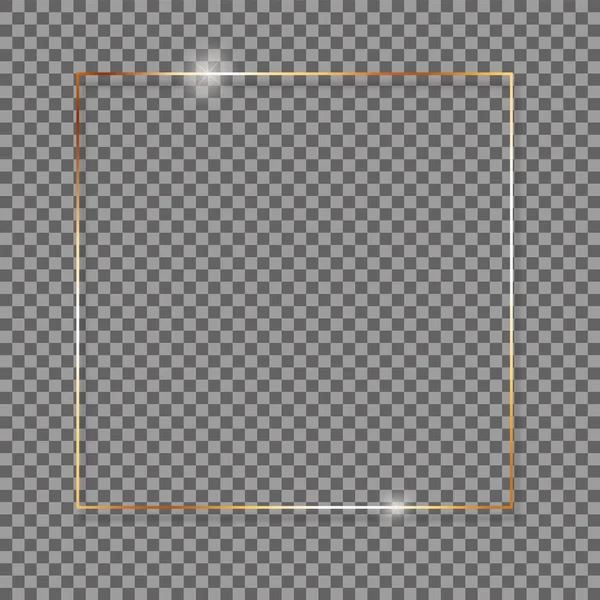 透明背景的金金属框架 — 图库矢量图片