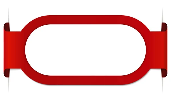 Banner Vermelho Com Lugar Para Texto — Vetor de Stock