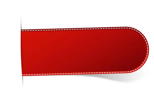 Banner Marcador Seta Vermelha Para Qualquer Texto Fundo Transparente — Vetor de Stock