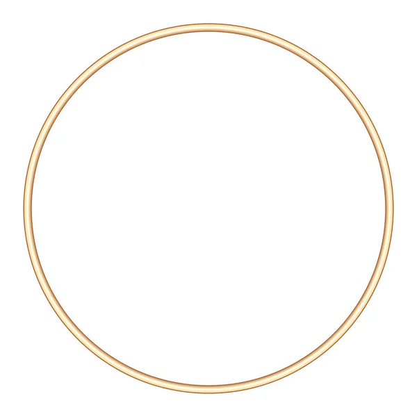 Goud Rond Frame Transparante Achtergrond — Stockvector