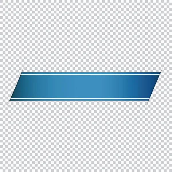 Blauw Lint Banner Transparante Achtergrond — Stockvector