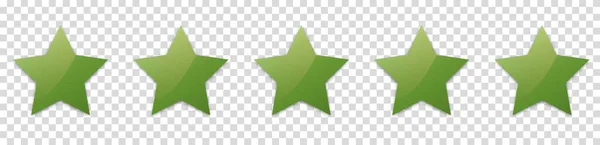 Étoiles Vertes Pour Évaluation Produit Client — Image vectorielle