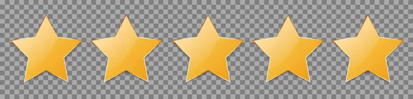 5颗金星用于客户产品评级 — 图库矢量图片