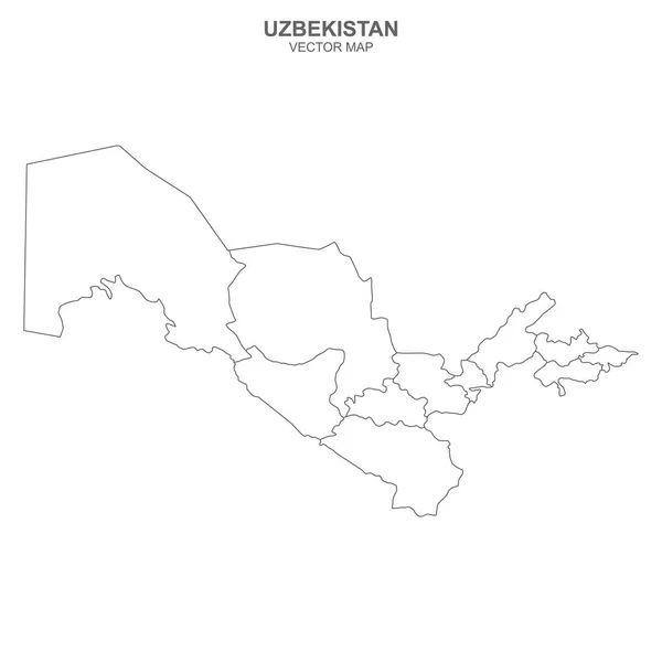 Mapa Uzbekistán Aislado Sobre Fondo Transparente — Archivo Imágenes Vectoriales