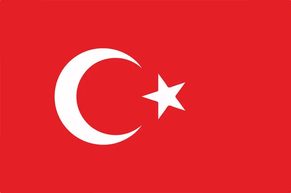 Bandera Turquía Ilustración Vectorial — Archivo Imágenes Vectoriales