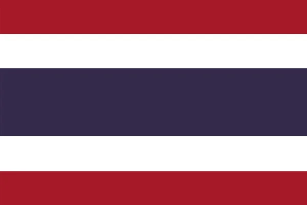 Vlag Van Thailand Vector Illustratie — Stockvector