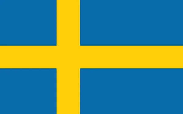 スウェーデンの旗 ベクトル図 — ストックベクタ