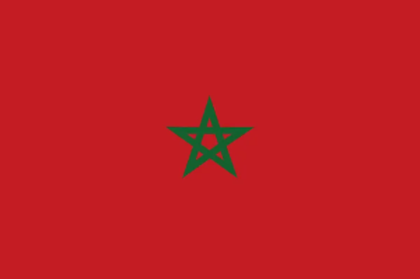 モロッコの旗 ベクトル図 — ストックベクタ