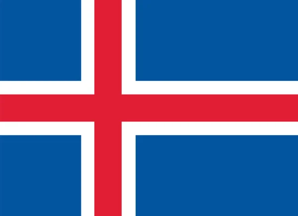 アイスランドの旗 ベクトル図 — ストックベクタ