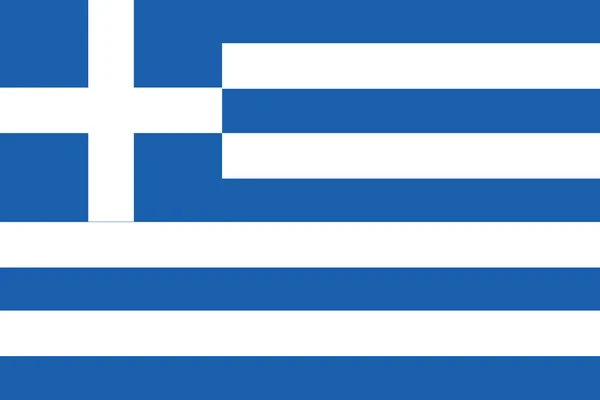 ギリシャの旗 ベクトル図 — ストックベクタ
