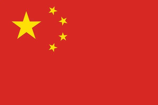 Vlag Van China Vectorillustratie — Stockvector