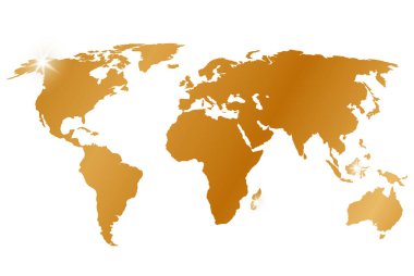 Dünya siluetinin haritası