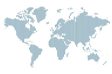 Yüksek detaylı dünya haritası. Dünya haritasının vektör çizimi