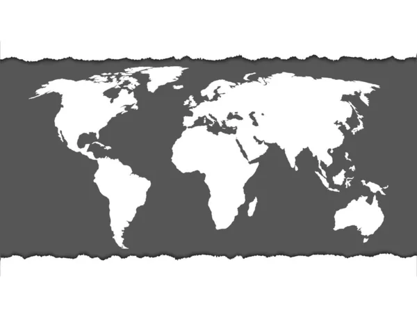 Peta Detail Dunia Yang Tinggi Gambar Vektor Dari Peta Bumi - Stok Vektor