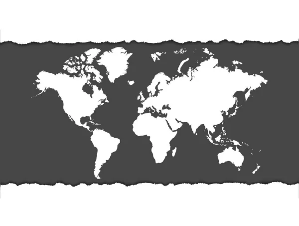 Mappa Del Mondo Alto Dettaglio Illustrazione Vettoriale Della Mappa Della — Vettoriale Stock