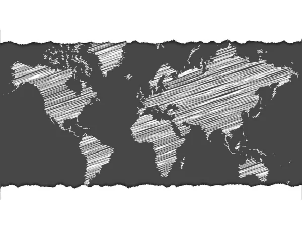 Mapa Del Mundo Alto Detalle Vector Ilustración Del Mapa Tierra — Vector de stock