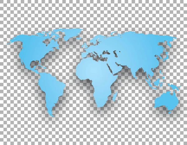 Mapa Mundo Alto Detalhe Ilustração Vetorial Mapa Terra —  Vetores de Stock
