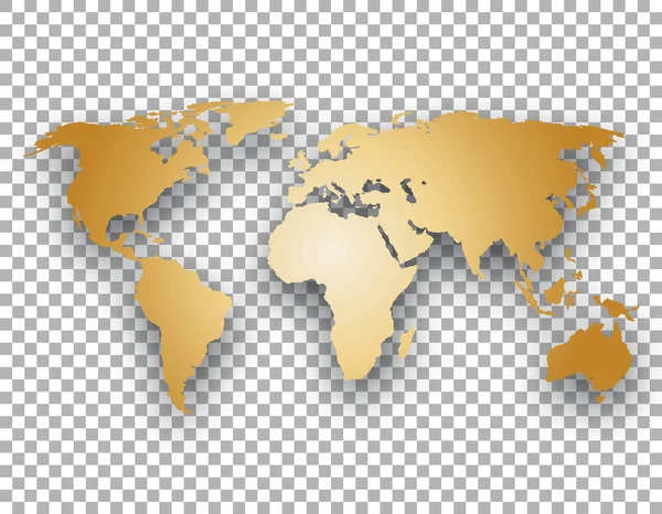 詳細な世界地図だ 地球地図のベクトル図 — ストックベクタ