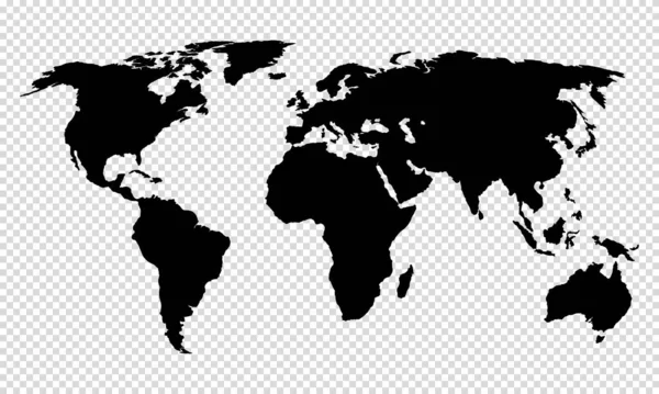 Detaljerad Världskarta Vektorillustration Jordkartan — Stock vektor