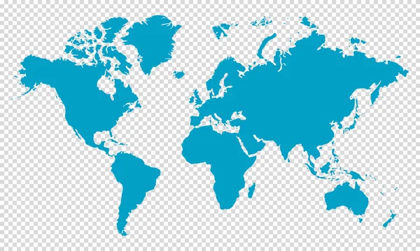 Mapa Silhueta Mundial —  Vetores de Stock