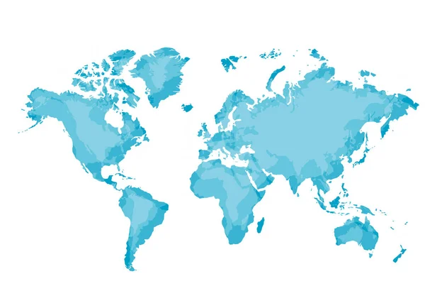 Mapa Silueta Mundial — Vector de stock