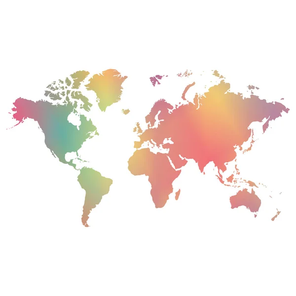 Karte Der Silhouette Der Welt — Stockvektor