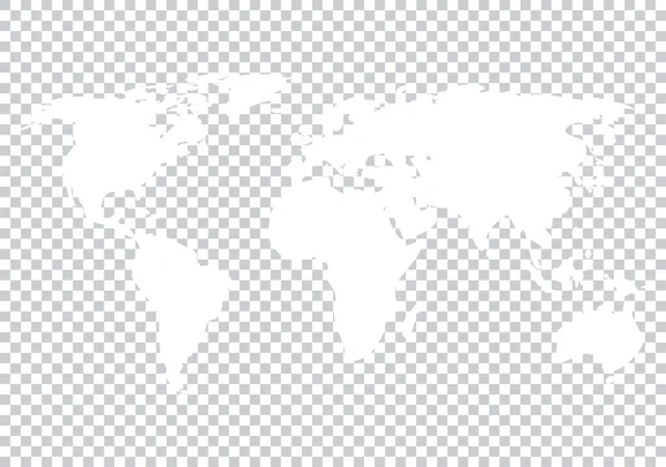 世界のシルエットの地図 — ストックベクタ