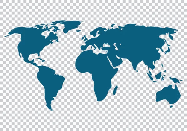 Karta Över Världens Siluett — Stock vektor