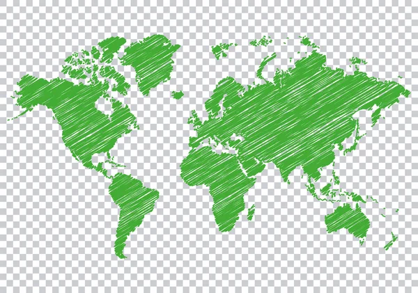 Mapa Silueta Mundial — Vector de stock