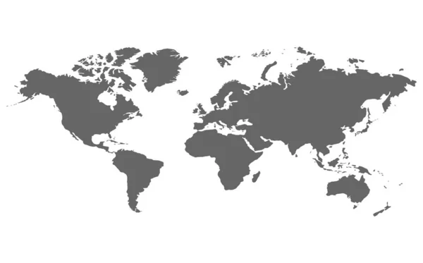 Hoge Detail Wereldkaart Vectorillustratie Van Aardkaart — Stockvector