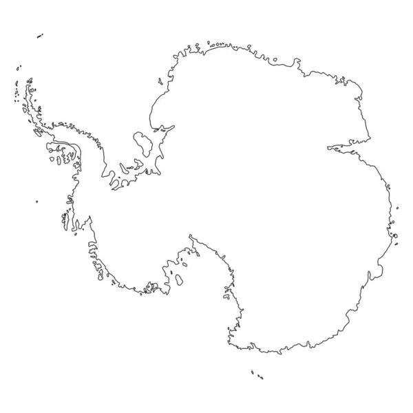 Mapa Antártida Sobre Fondo Transparente — Vector de stock