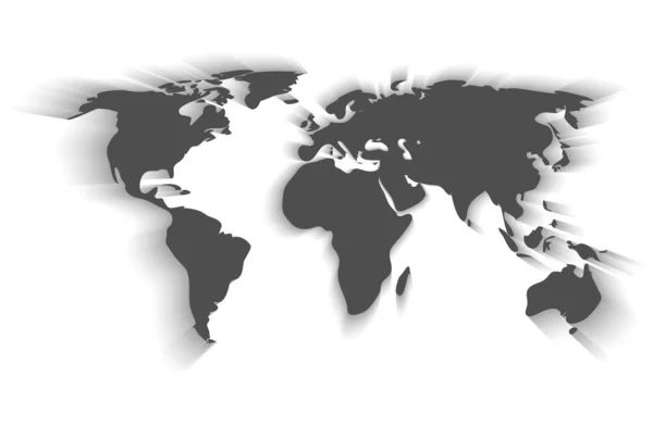 詳細な世界地図だ 地球地図のベクトル図 — ストックベクタ
