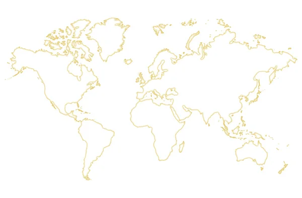 Velmi Detailní Mapa Světa Vektorová Ilustrace Mapy Země — Stockový vektor
