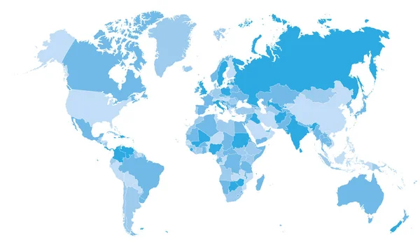 Yüksek detaylı dünya haritası. Dünya haritasının vektör çizimi