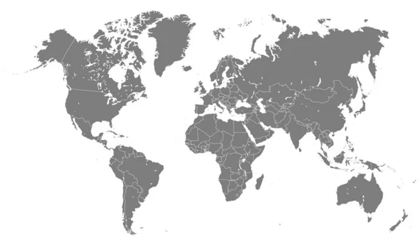 Mapa Mundo Alto Detalhe Ilustração Vetorial Mapa Terra —  Vetores de Stock