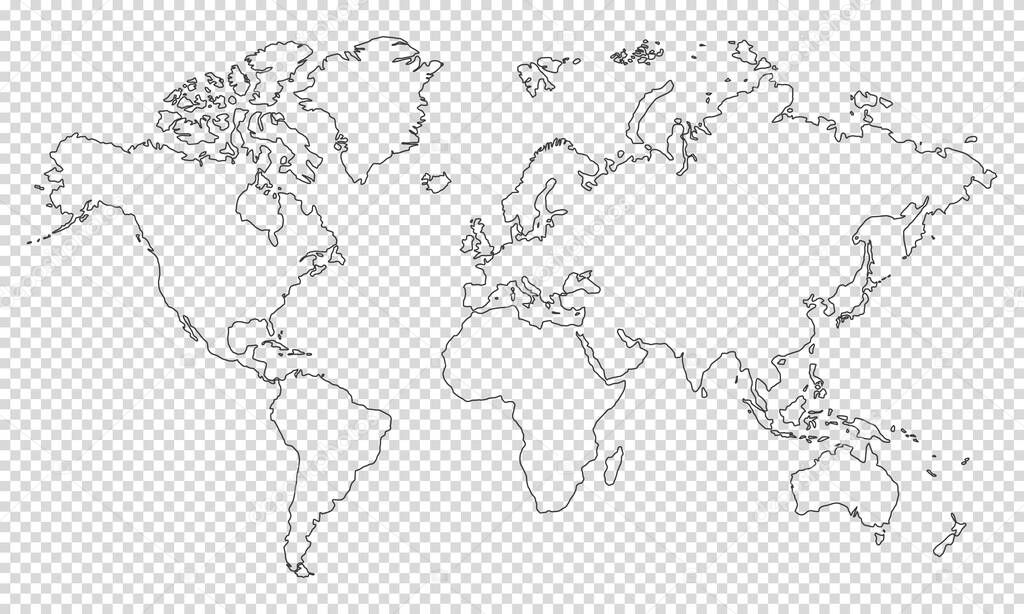 High detail world map. vector illustration of earth map